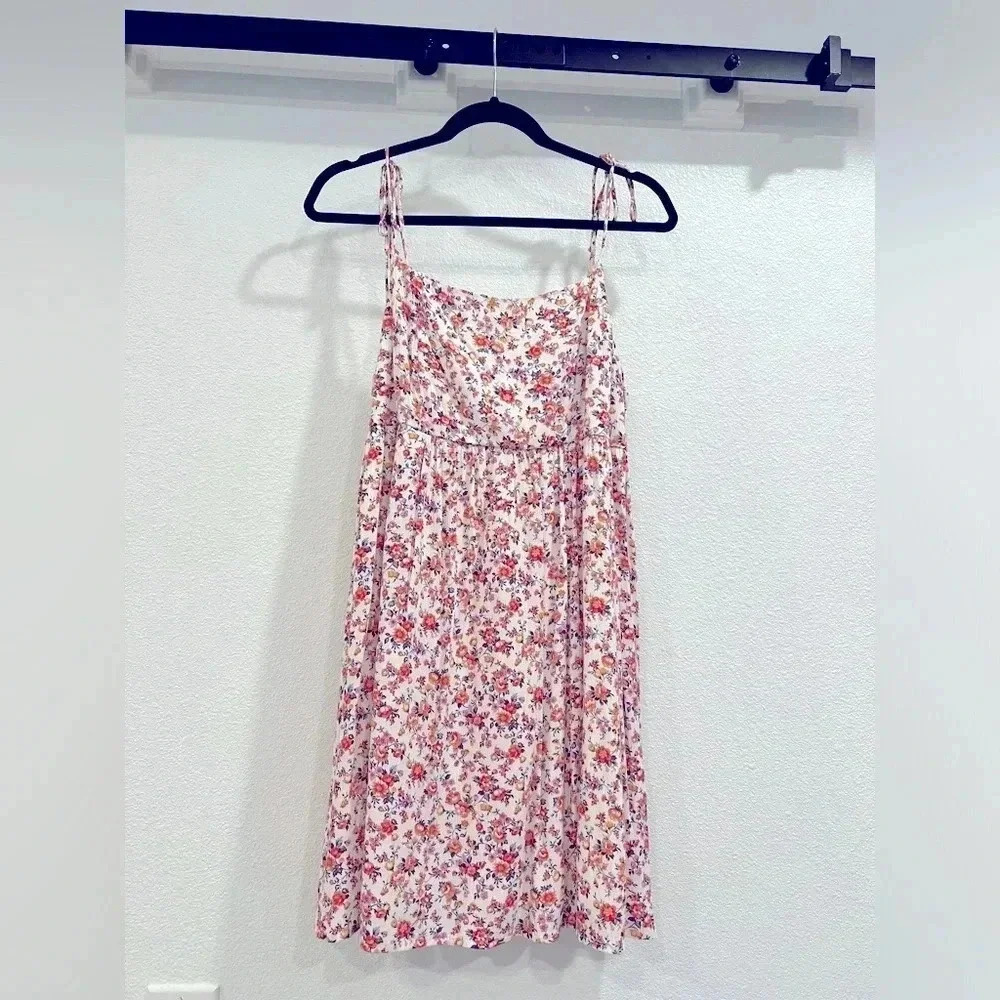 Altar'd State Floral Dress - Pink and White